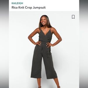 NWT Kaileigh Rica Knit Crop Jumpsuit